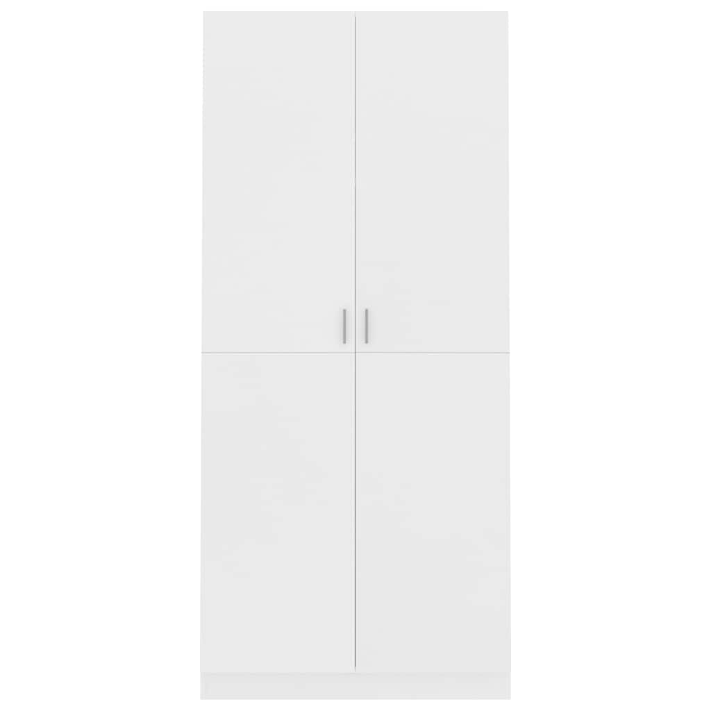 Wardrobe White 90x52x200 cm Engineered Wood